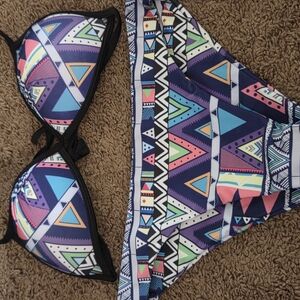 Geometric Multicolor Bikini Set